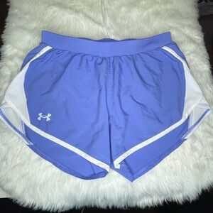 Under Armour Women’s Running Shorts Purple White Trim SM Loose Fit Athletic